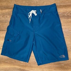 The North Face Men's Blue Crystal Teal Board Shorts Size 33